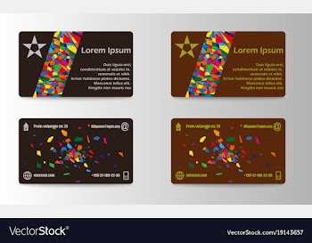 Business card design for print vector image