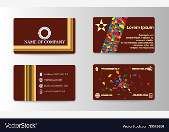 Business card design for print vector image