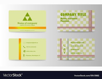 Business card design for print vector image