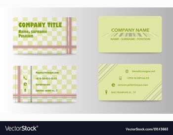 Business card design for print vector image