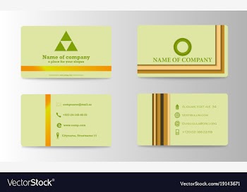 Business card design for print vector image