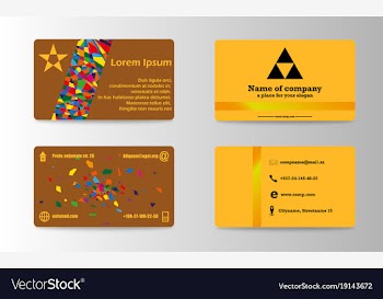 Business card design for print vector image