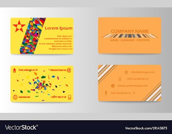 Business card design for print vector image