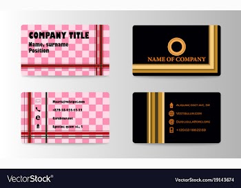 Business card design for print vector image