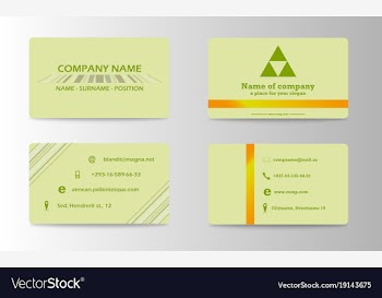 Business card design for print vector image