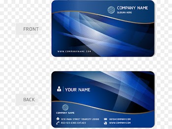 Business Card Design - Vector blue business card 