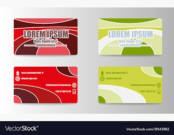 Business card design vector image
