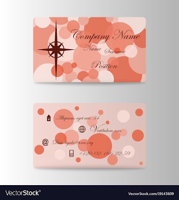Business card design vector image