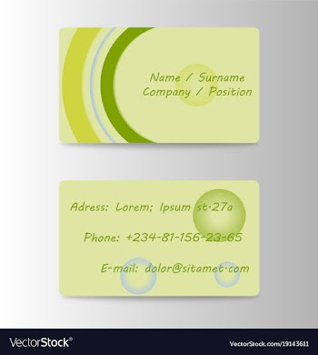 Business card design vector image