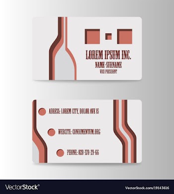 Business card design vector image