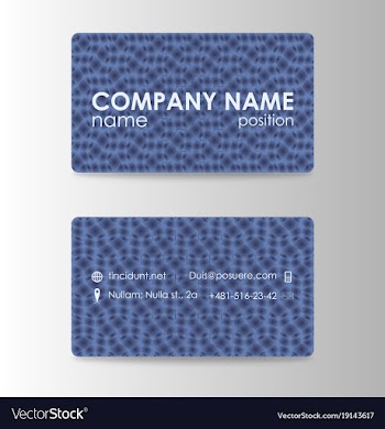 Business card design vector image