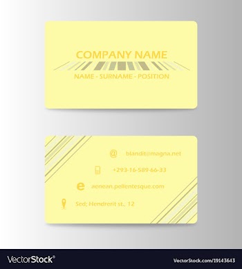 Business card design vector image