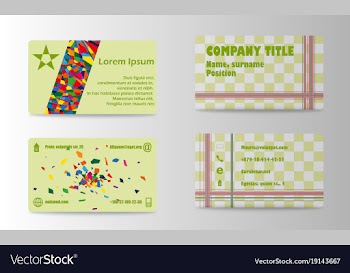 Business card design vector image