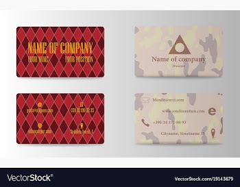 Business card design vector image