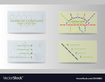 Business card design vector image