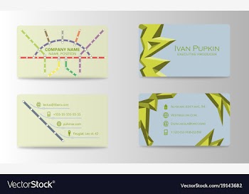 Business card design vector image
