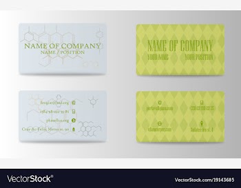 Business card design vector image