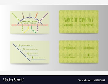 Business card design vector image