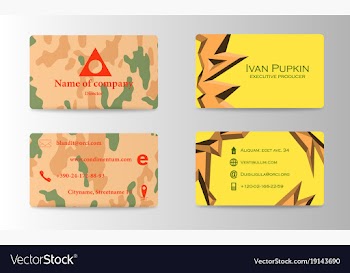 Business card design vector image