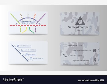 Business card design vector image