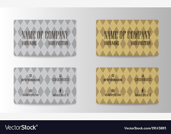 Business card design vector image
