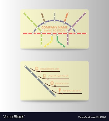 Business card design vector image