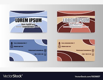 Business card design vector image