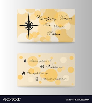 Business card design vector image
