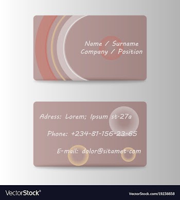Business card design vector image