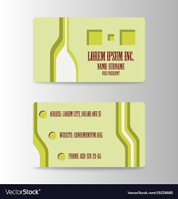 Business card design vector image