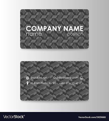 Business card design vector image