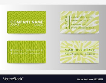 Business card design vector image