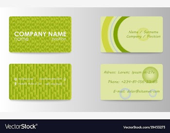 Business card design vector image