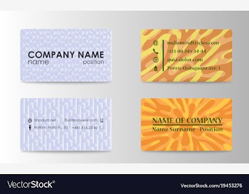 Business card design vector image