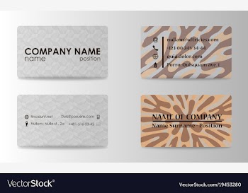 Business card design vector image