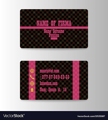 Business card design vector image