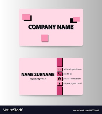 Business card design vector image