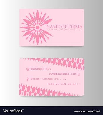 Business card design vector image