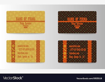 Business card design vector image
