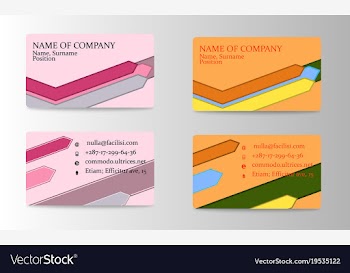 Business card design vector image