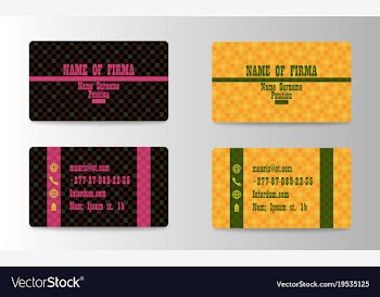 Business card design vector image