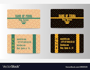 Business card design vector image