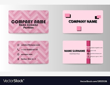 Business card design vector image