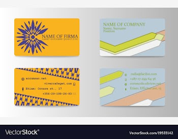 Business card design vector image