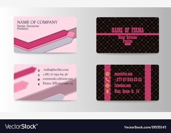 Business card design vector image