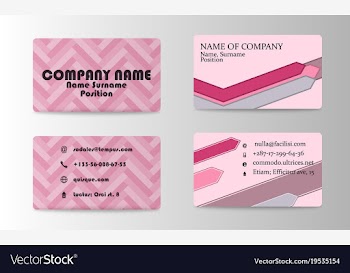 Business card design vector image