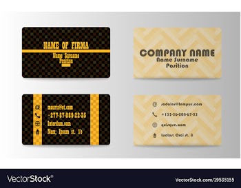 Business card design vector image