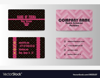 Business card design vector image