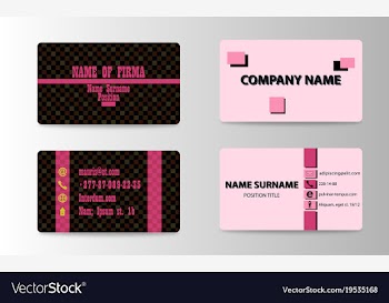 Business card design vector image