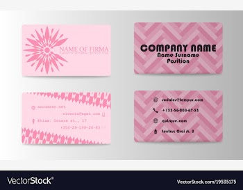 Business card design vector image